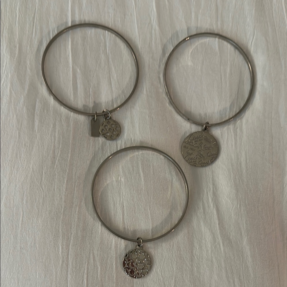 Coach Silver Bracelets Set of 3